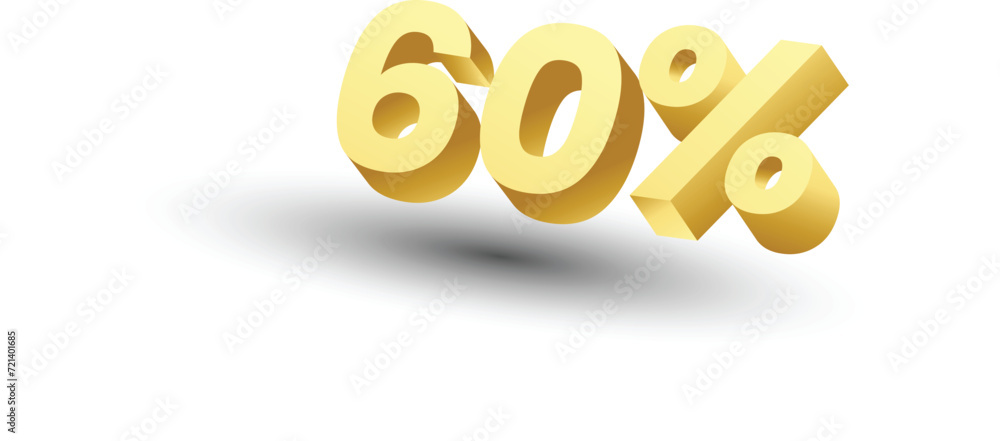 Attractive 3D 60 Percent Discount Banner Attractive 3D 60 Percent Discount Banner
