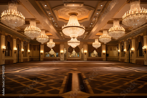 Regal Hotel Ballroom with Crystal Chandeliers