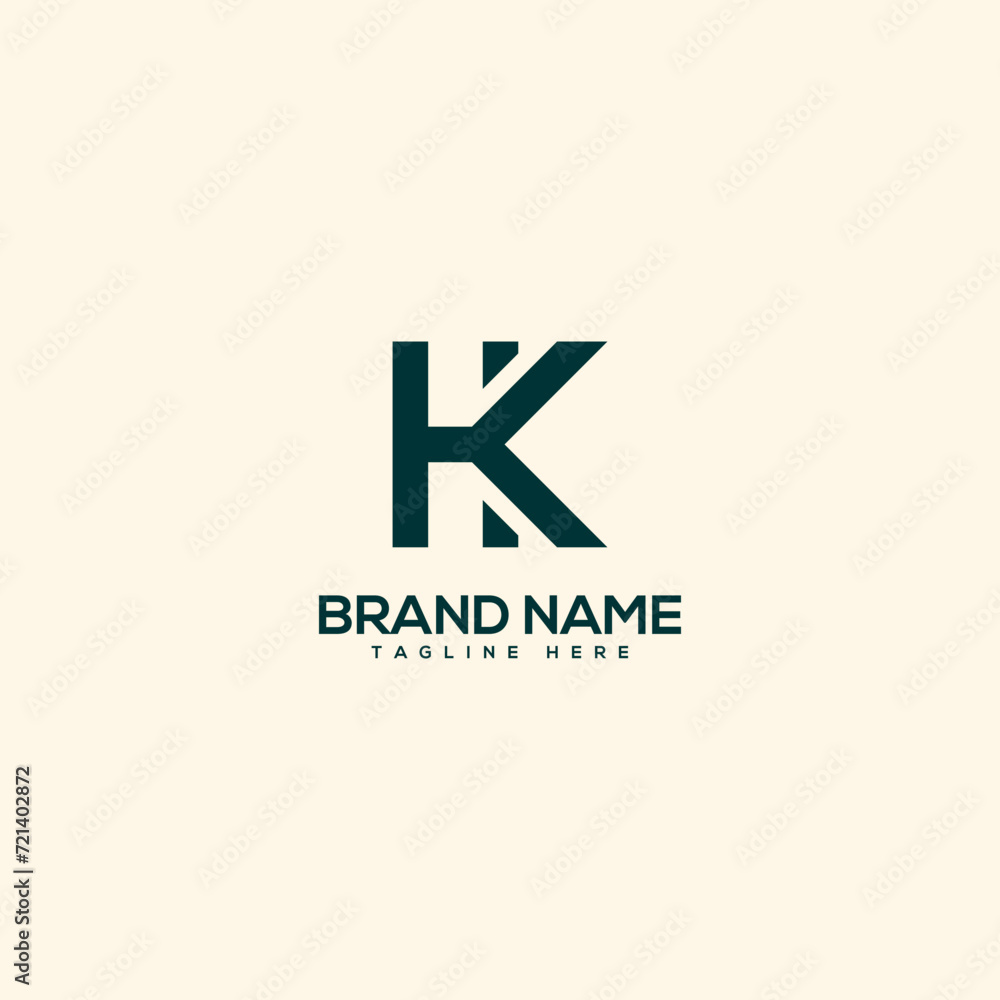Alphabet initial letter KH HK logo design template - vector. Alphabet initial letter KH HK logo design template - vector.
