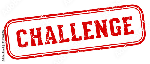 challenge stamp. challenge rectangular stamp on white background