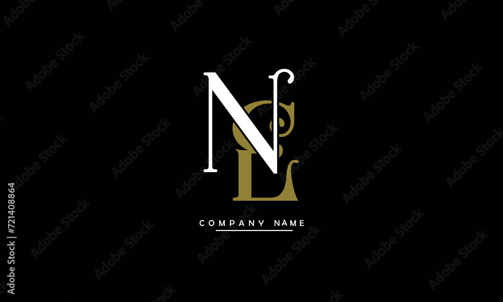 NE, EN, N, E Abstract Letters Logo Monogram NE, EN, N, E Abstract Letters Logo Monogram