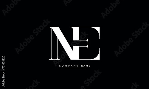 NE, EN, N, E Abstract Letters Logo Monogram