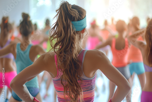 Women Taking Part in Aerobics Exercise Class