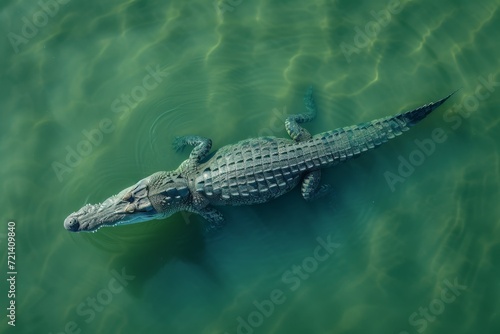 alligator in the water