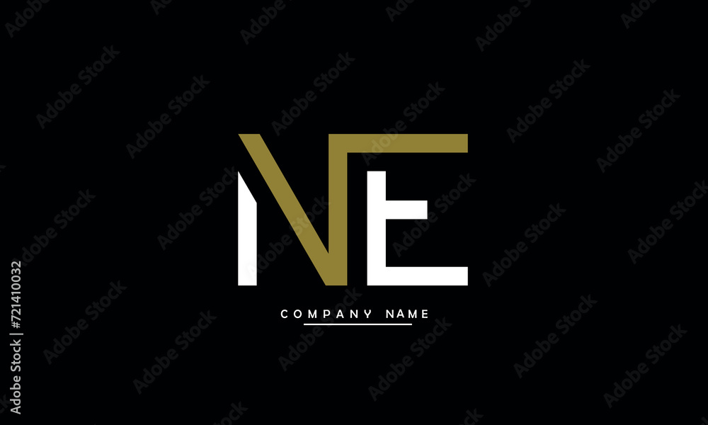 NE, EN, N, E Abstract Letters Logo Monogram NE, EN, N, E Abstract Letters Logo Monogram