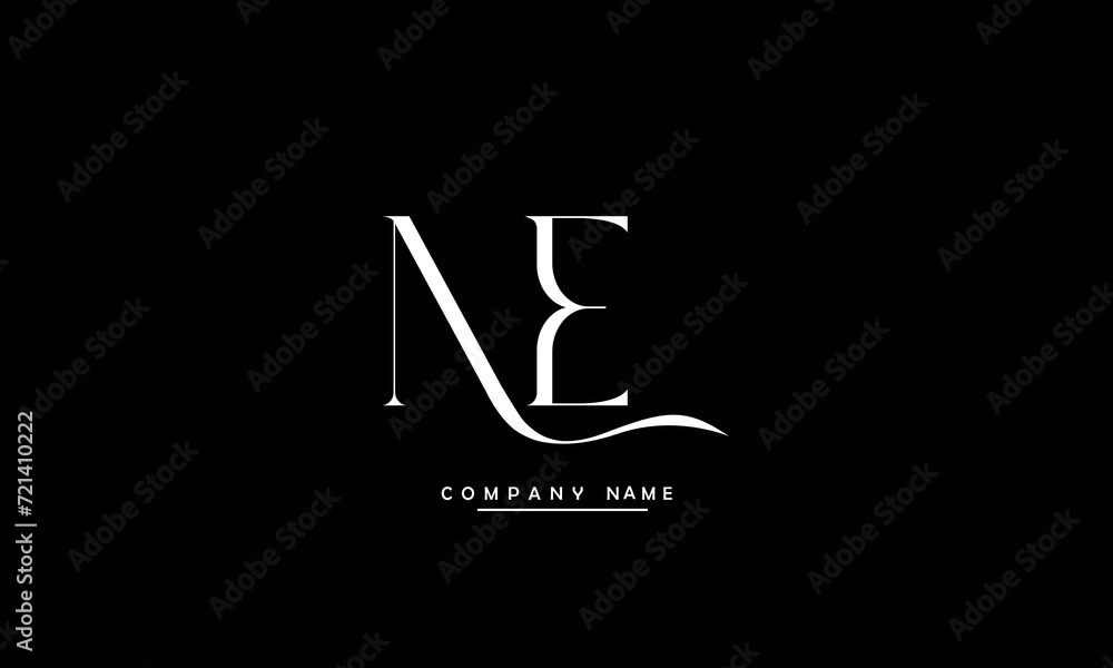 NE, EN, N, E Abstract Letters Logo Monogram NE, EN, N, E Abstract Letters Logo Monogram
