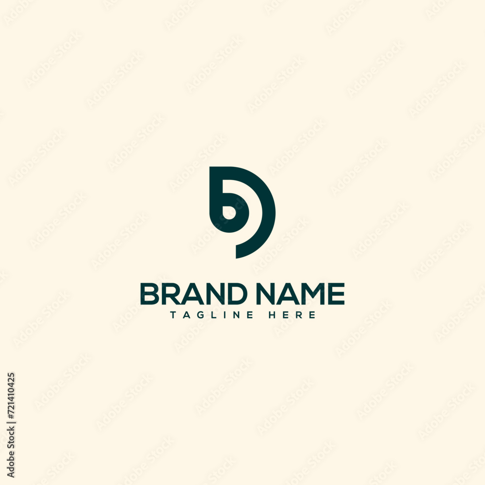 Alphabet initial letter BD DB logo design template - vector. Alphabet initial letter BD DB logo design template - vector.