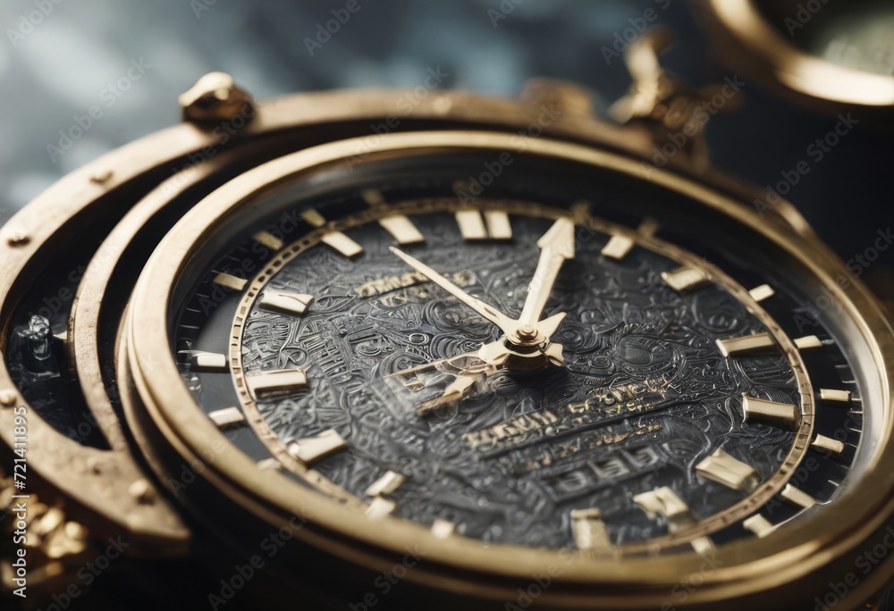 clock and stacks of coins : time - money clock and stacks of coins : time - money