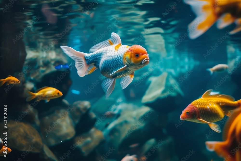 Fototapeta premium goldfish in aquarium