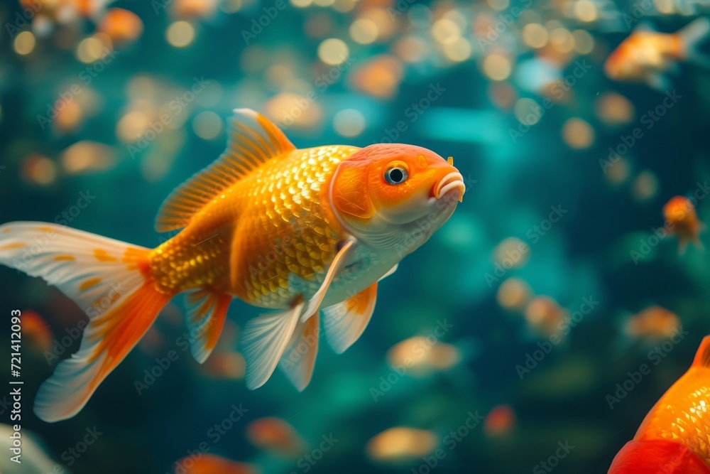 goldfish in aquarium goldfish in aquarium