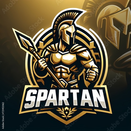 esport logo gold spartan photo