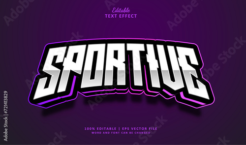 Sportive Editable Text Effect Style Esport 3d.
