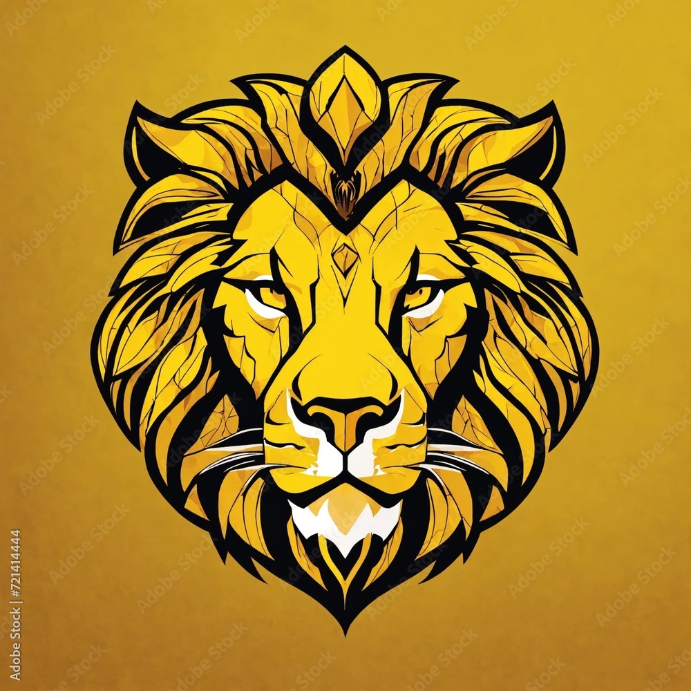 Obraz premium flat vector logo of lion