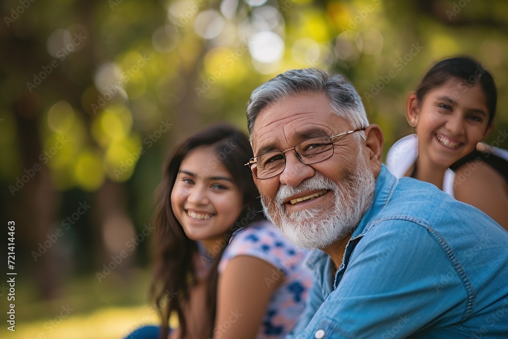 Happy Elderly with Grandchildren Smiling Senior with Loving Family Happy Elderly with Grandchildren Smiling Senior with Loving Family