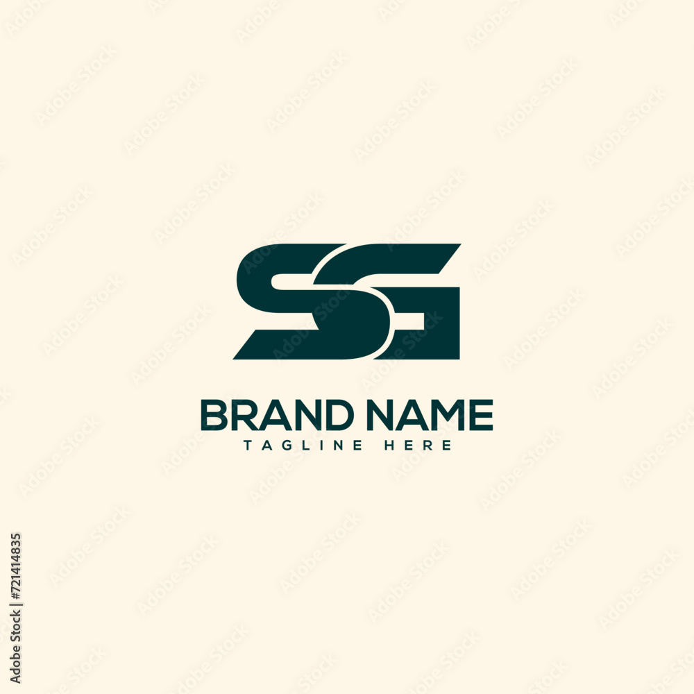 Creative unique monogram letter SG GS logo design template. Initials Business logo. Creative unique monogram letter SG GS logo design template. Initials Business logo.