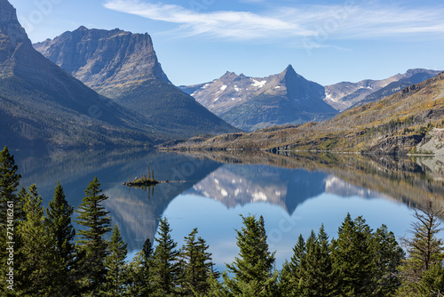 St Mary lake in Glacier National Park.