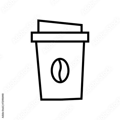 Coffee paper cup icon