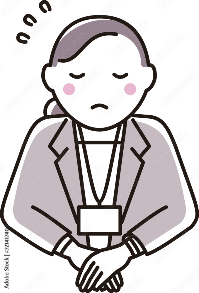  Illustration of a business woman (apologize)