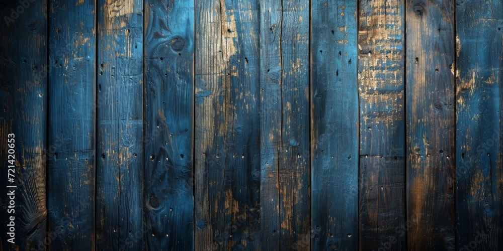 Capture The Beauty Of An Antique Setting: High-Quality Photo With A Rustic Blue And Black Background, Showcasing Old Wood And Ample Copy Space