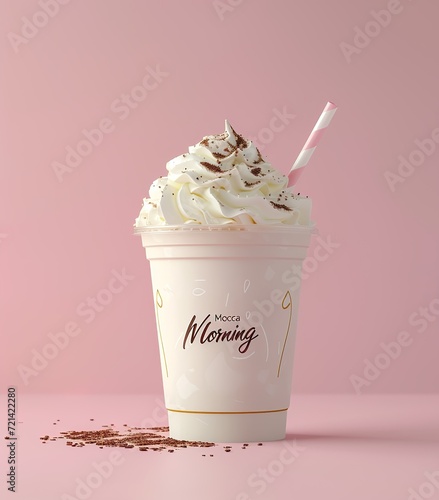 milkshake brand mockup promotional image  photo