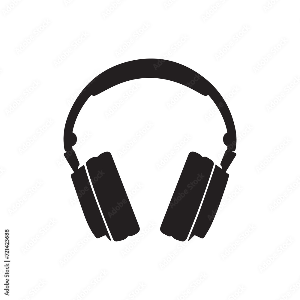 Headphone icon. Isolated vector on white background. Headphone icon. Isolated vector on white background.