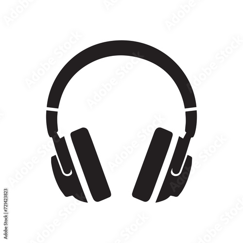 Headphone icon. Isolated vector on white background.