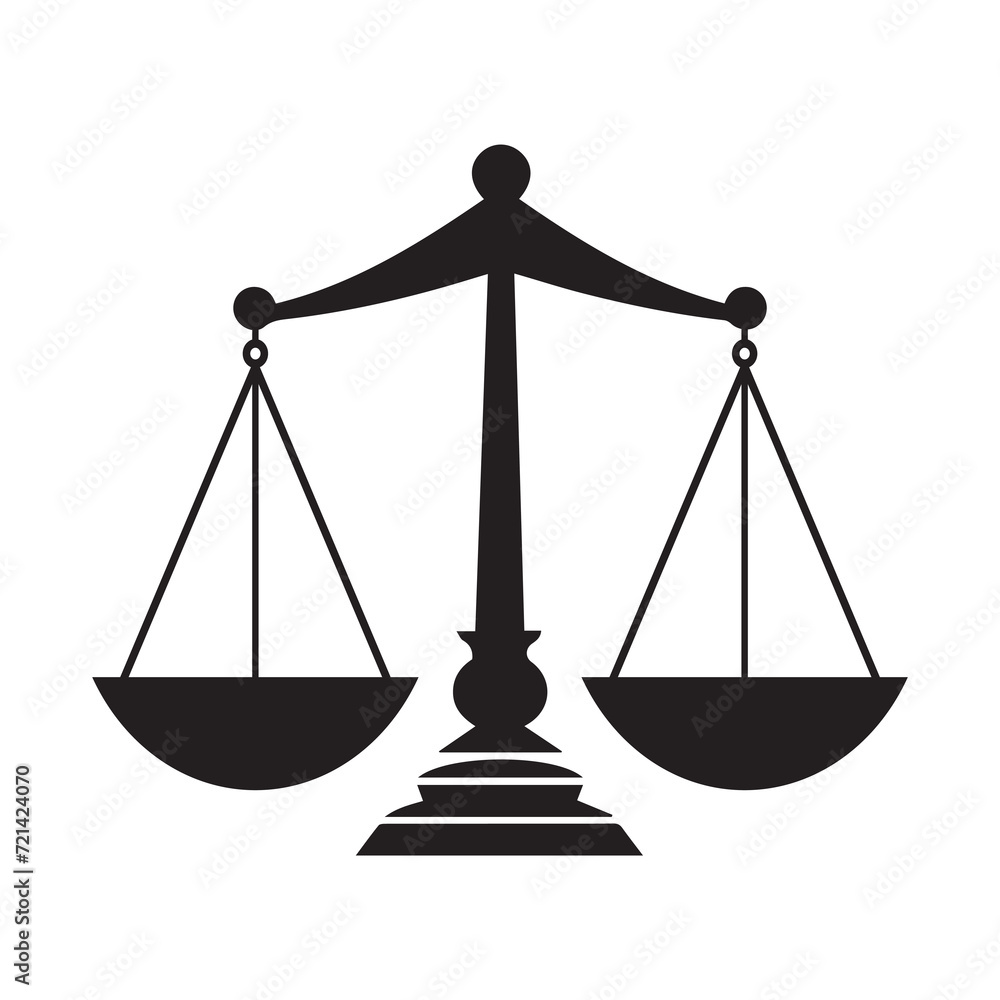 Scale icon. Law and justice theme. Isolated design. Vector illustration. Scale icon. Law and justice theme. Isolated design. Vector illustration.