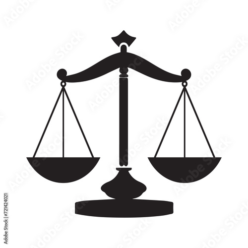 Scale icon. Law and justice theme. Isolated design. Vector illustration.