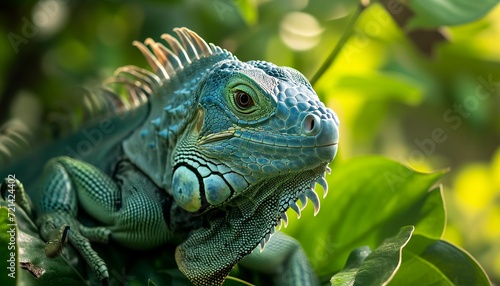 an iguana with a lot of spikes on its shoulder