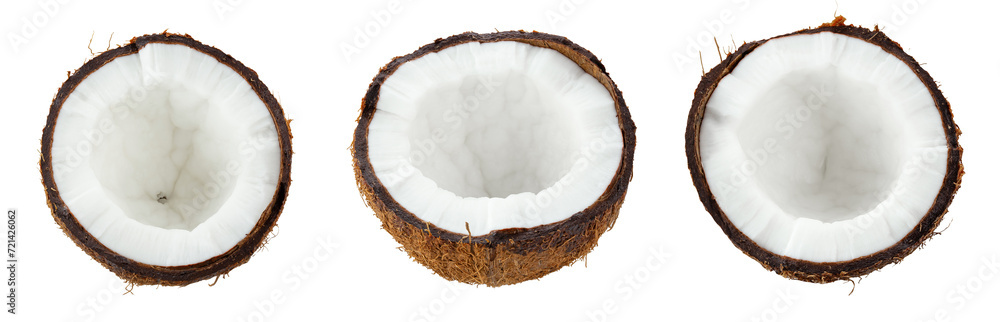 Tropical fruit, сollection of coconuts isolate on white background. File contains clipping path. Tropical fruit, сollection of coconuts isolate on white background. File contains clipping path.