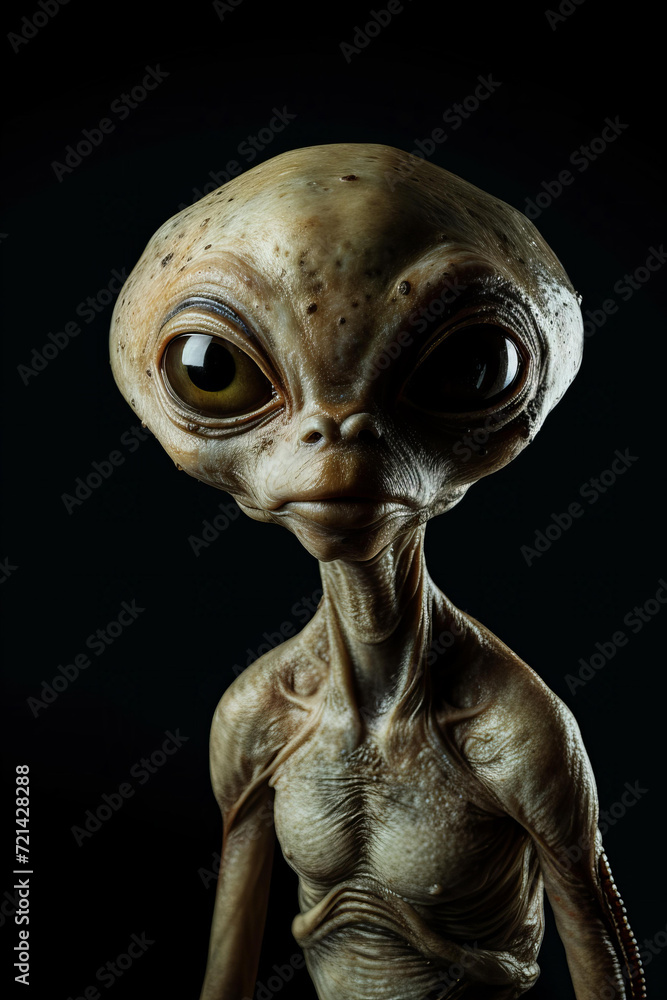 alien isolated on black background alien isolated on black background