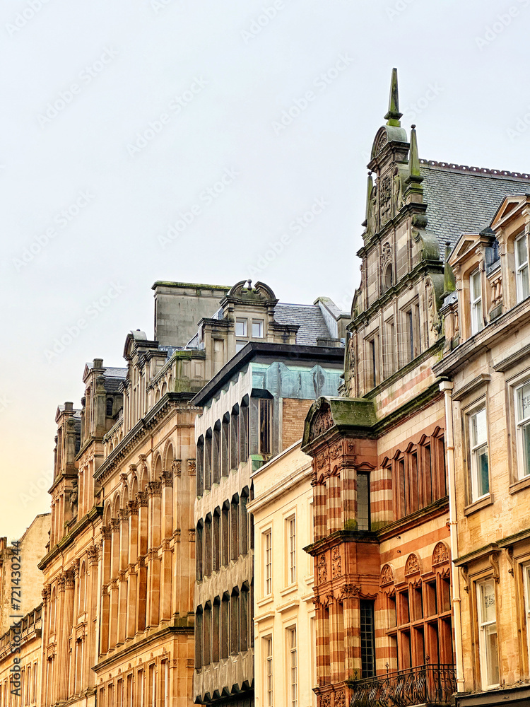 Fototapeta premium Cityscape of central Glasgow, Scotland