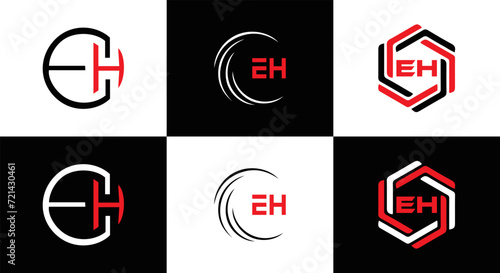 EH logo. E H design. White EH letter. EH, E H letter logo design. Initial letter EH linked circle uppercase monogram logo. E H letter logo vector design. top logo, Most Recent, Featured,