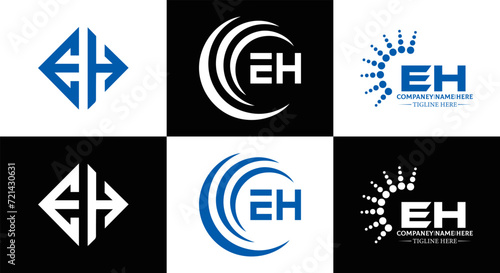 EH logo. E H design. White EH letter. EH, E H letter logo design. Initial letter EH linked circle uppercase monogram logo. E H letter logo vector design. top logo, Most Recent, Featured,