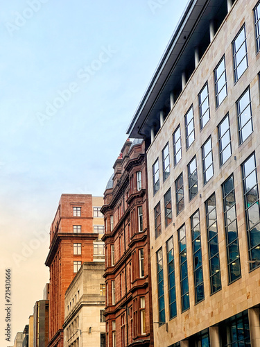 Modern office buildings in central Glasgow, Scotland