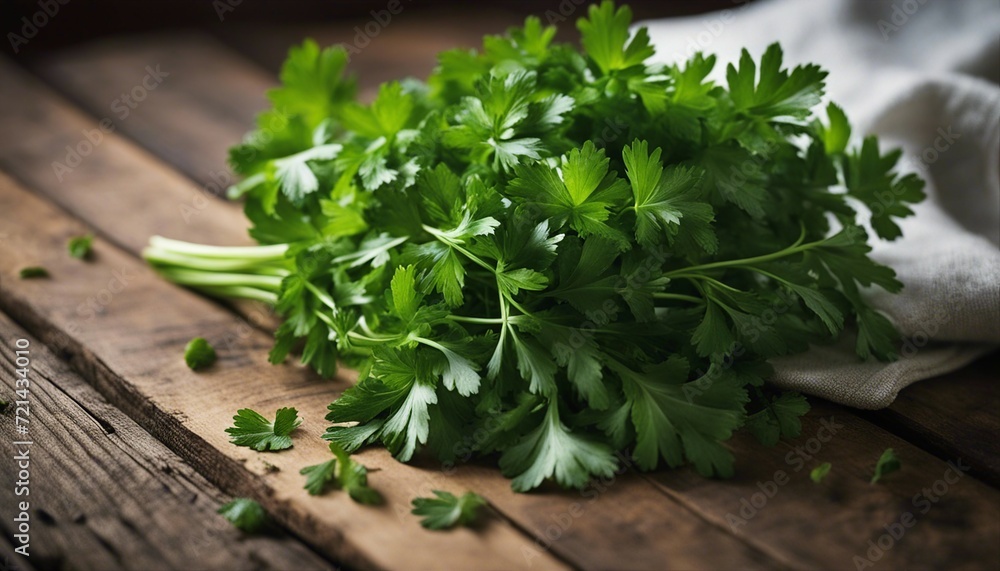 freshly picked parsley on an old wooden table
freshly picked parsley on an old wooden table