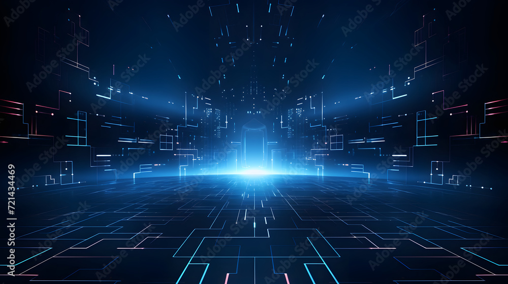Fototapeta premium Abstract technology background Hi-tech communication concept futuristic digital innovation background vector illustration