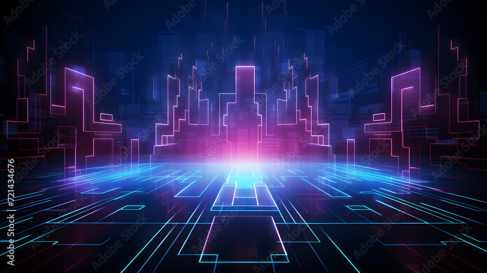 Abstract technology background Hi-tech communication concept futuristic digital innovation background vector illustration Abstract technology background Hi-tech communication concept futuristic digital innovation background vector illustration