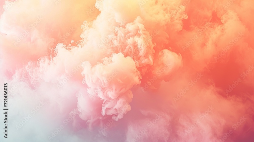 Colorful cloudy smoke on dark background