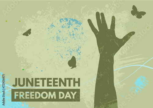 Juneteenth banner. Freedom day. Juneteenth Independence Day.	