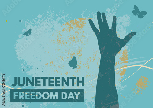 Juneteenth banner. Freedom day. Juneteenth Independence Day.	