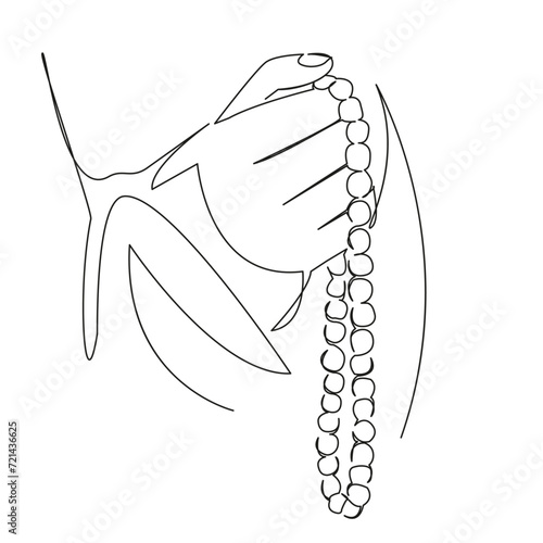 hand with rosary