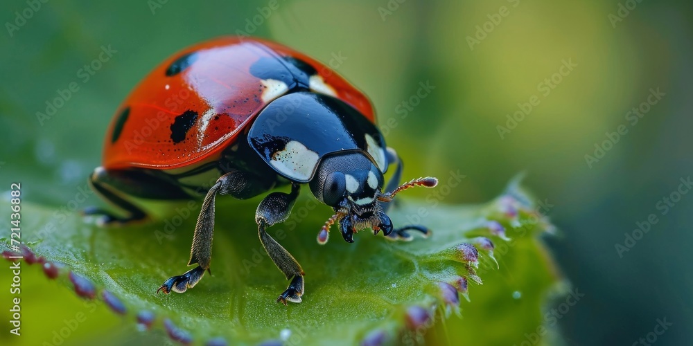 Obraz premium macro close up ladybug insect