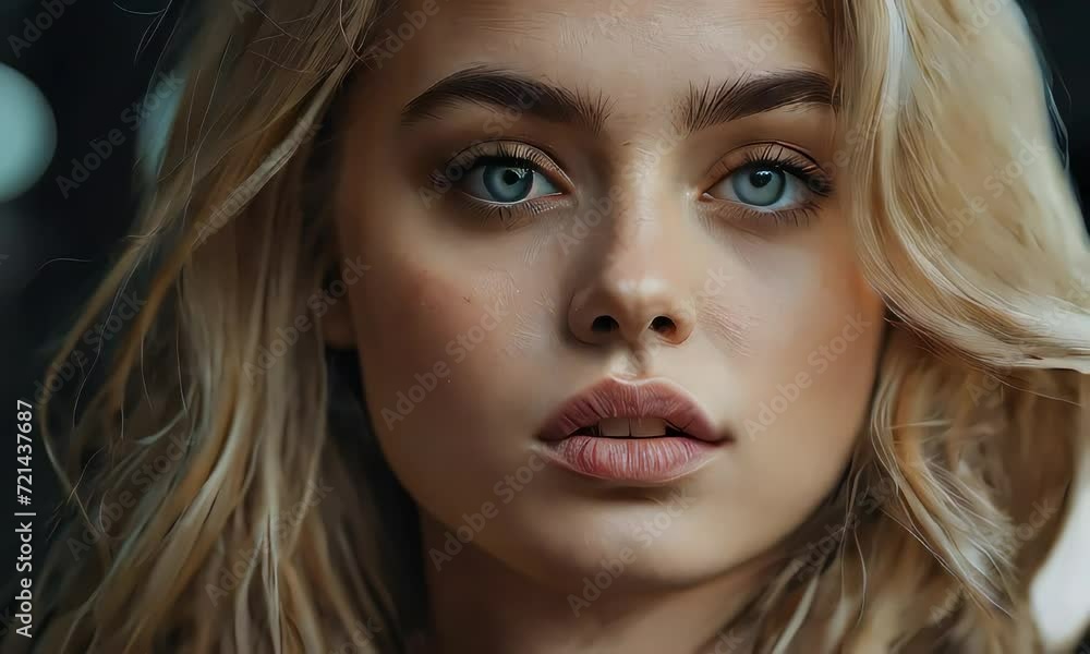 Sapphire Charm: A Blue-Eyed Siren in a Captivating Portrait Sapphire Charm: A Blue-Eyed Siren in a Captivating Portrait