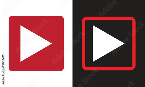 play button set vector image