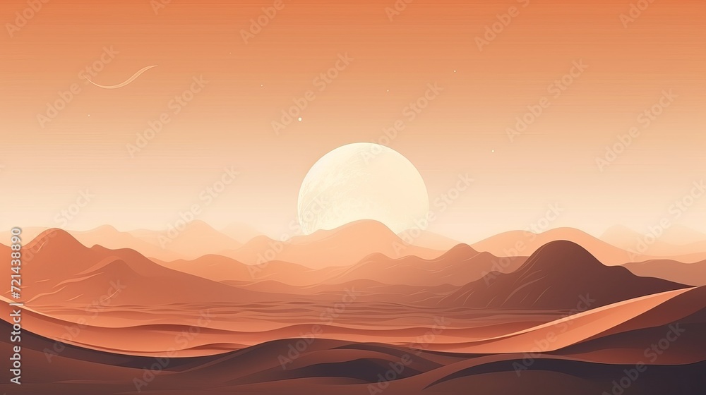 An abstract background illustration that incorporates modern minimalism and surreal desert landscape metaphors.