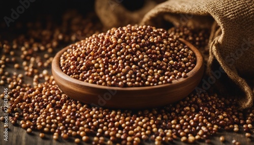 Organic Sorghum Grains, a spread of sorghum grains, their earthy tones and textures enhanced
