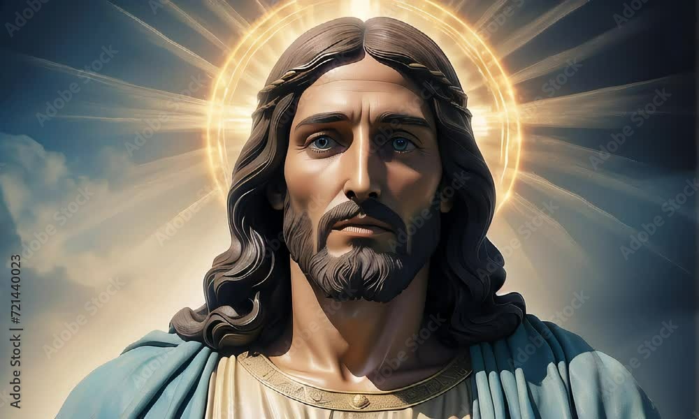 Heavenly Hues: A Reverent Portrayal of Christ's Sacred Halo Heavenly Hues: A Reverent Portrayal of Christ's Sacred Halo