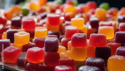 Sugared Fruit Jellies, an assortment of brightly colored fruit jellies, dusted with sugar