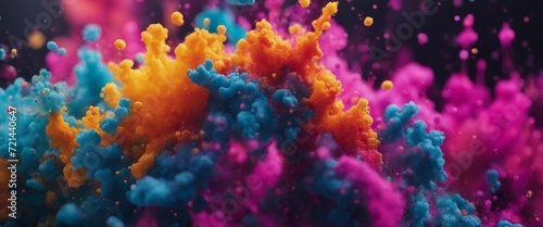 Abstract Color Splashes, a vibrant display of abstract color splashes on a clean background